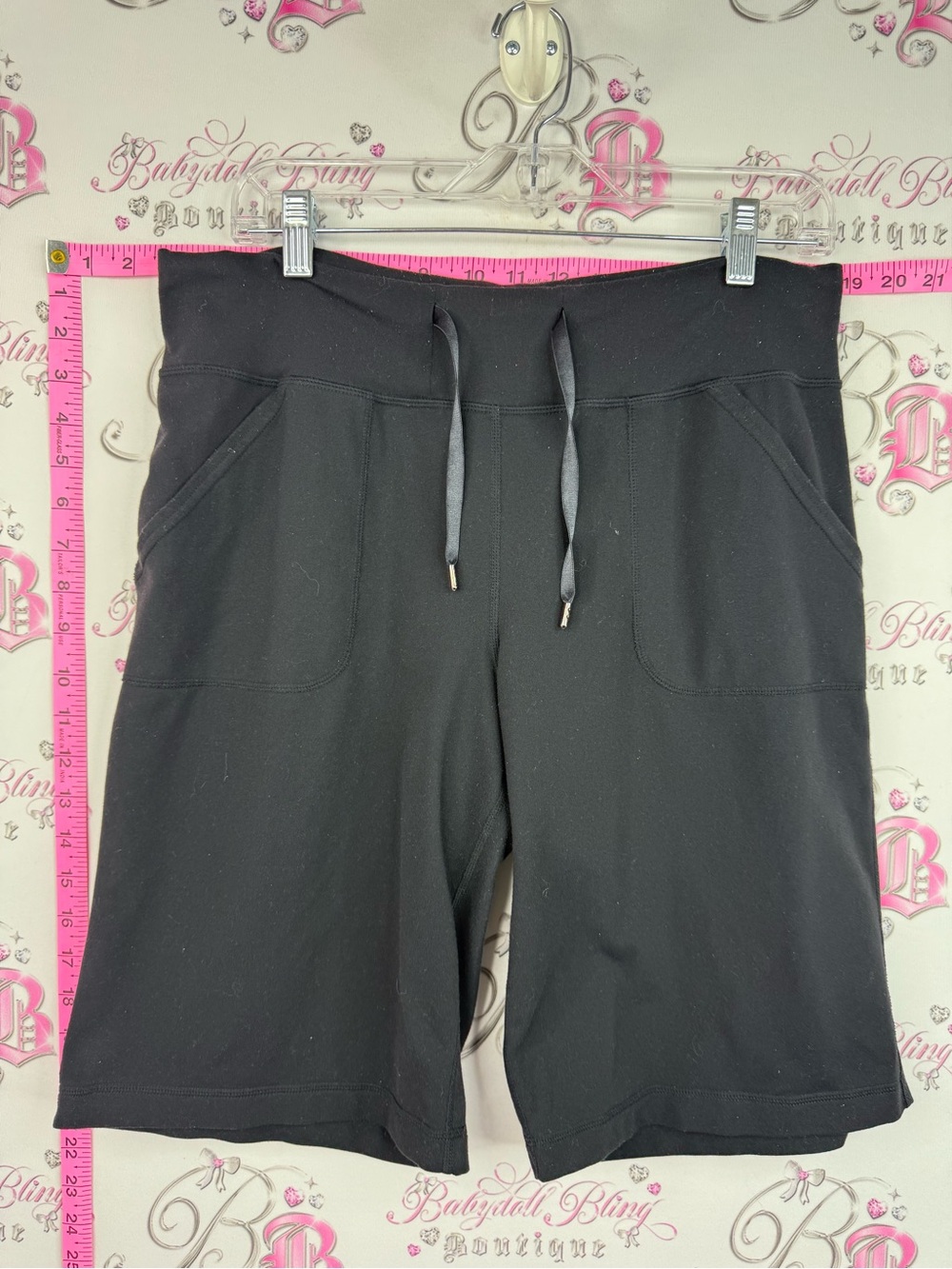 lululemon athletica shorts Black Drawcord Pull-On Bermuda Shorts